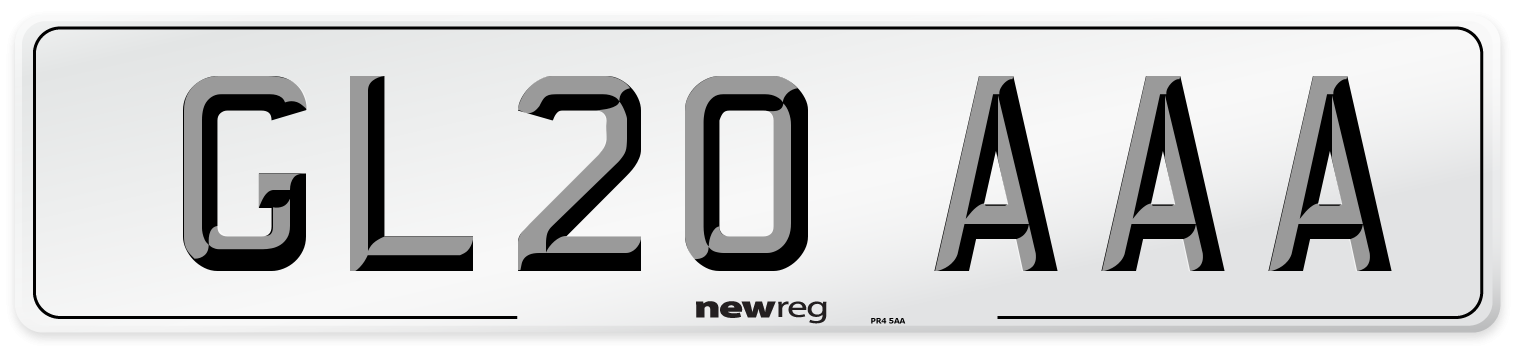 GL20 AAA Number Plate from New Reg
